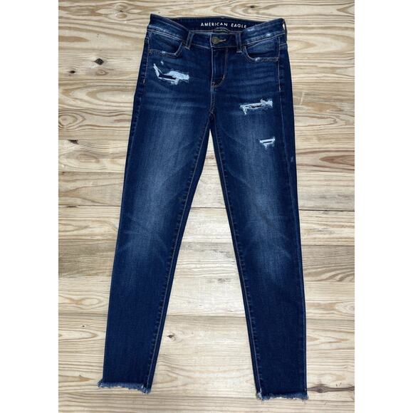 American Eagle Jeans Womens 0 Short Regular Next Level Stretch Jegging Denim - Picture 1 of 8